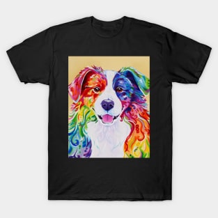 "Toby" - Rainbow Border Collie T-Shirt